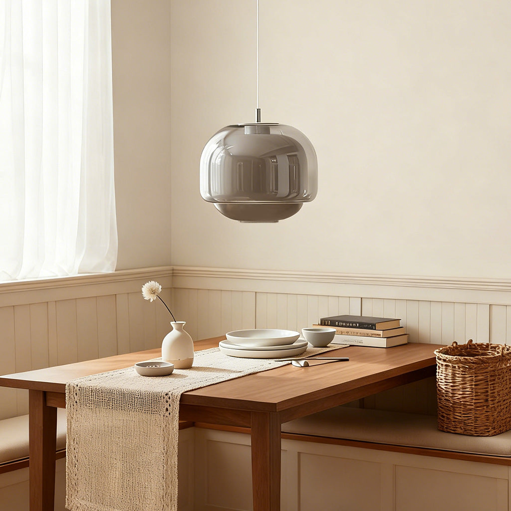 Nordic Round Double-Dome Colored Glass Pendant Light | LuciaLiving