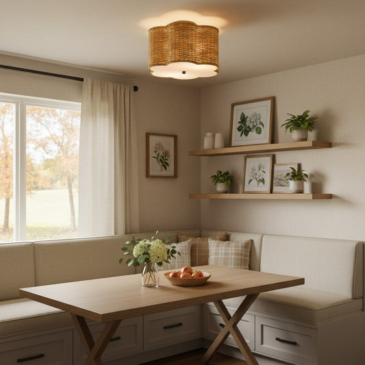 Silas Bohemian Rattan Flower Ceiling Light