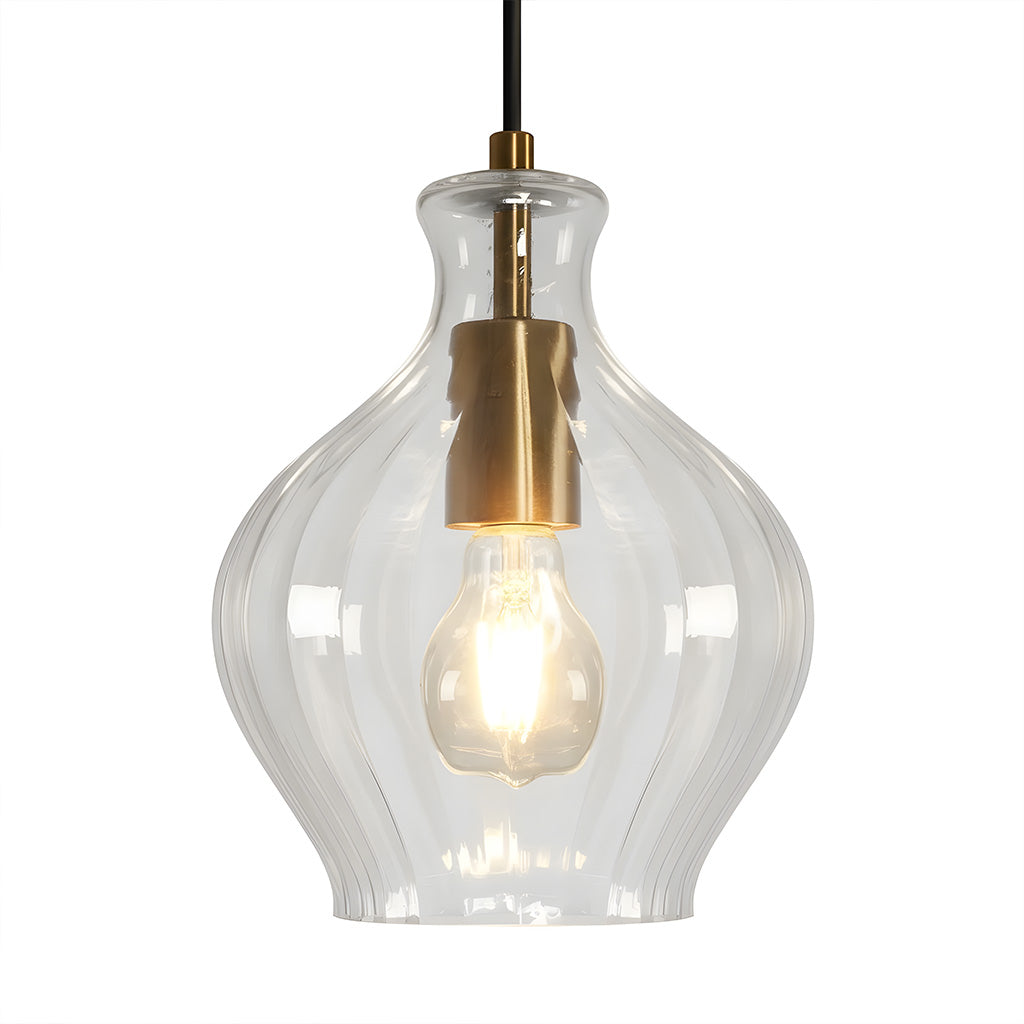Mid-century Brass Pendant Light | Kitchen Island Lamp | Lucia Living