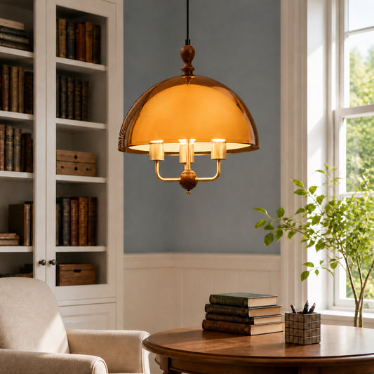 Halewell Vintage Acrylic Dome Pendant Light
