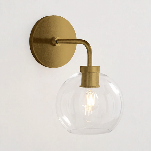 Kaia Modern Globe Glass Wall Sconce