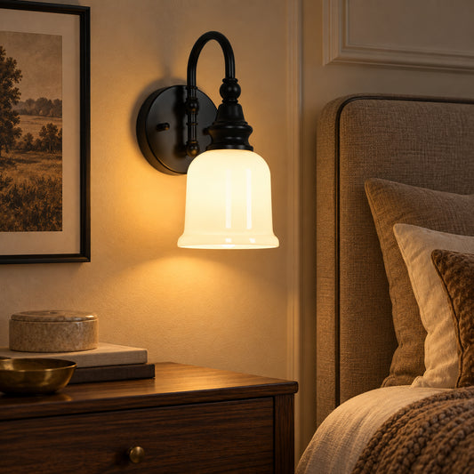 Gorlas Modern Dimmable Bell Glass Wall Sconce