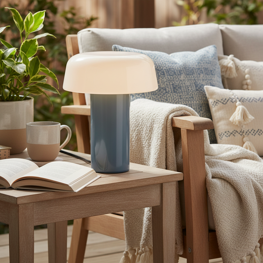 Lachesis Modern Geometric Mushroom Colorful Glass Table Lamp