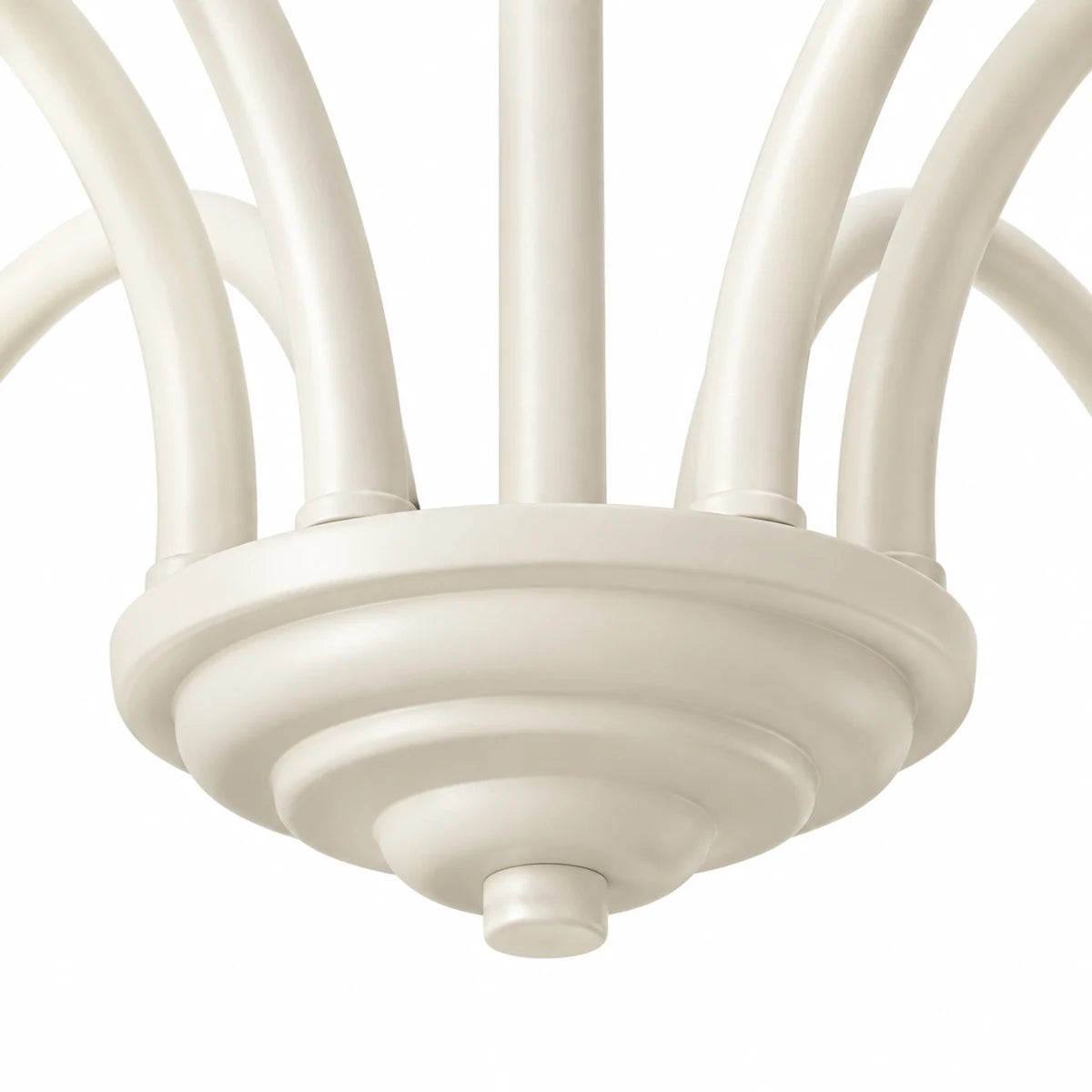 Close-up of Tessara chandelier stepped center hub