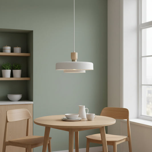 Maren Nordic 1-Light  White Tiered Pendant Light