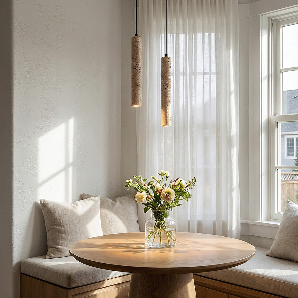 Wabi Sabi Natural Travertine Pendant Light | Lucia Living