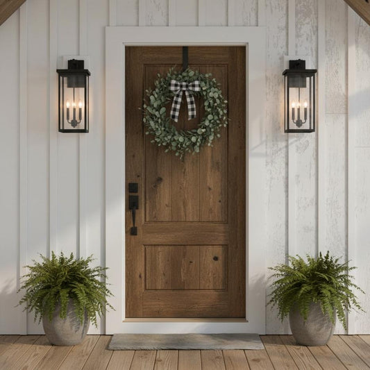 Flavio Minimalist 3-Light Large Black Outdoor Wall Light