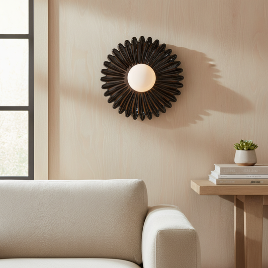 Romy Modern Elegant Ceramic Flower Wall Sconce