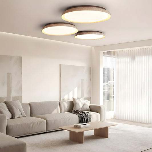 Kairi Scandinavian Travertine Round Ceiling Light