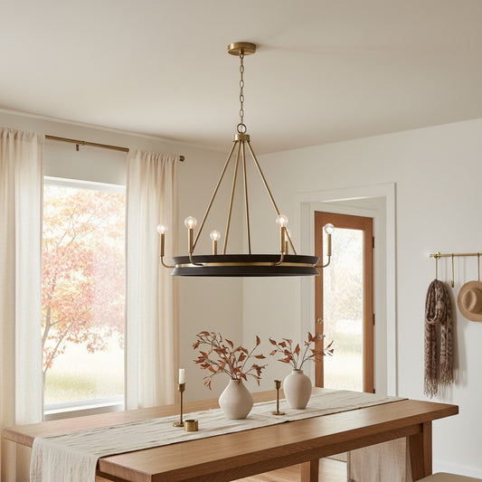 Virelle Modern 6-Light Wagon Wheel Chandelier