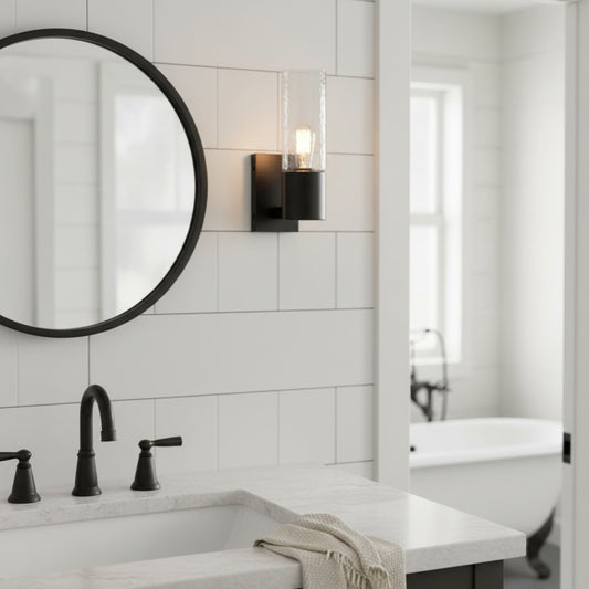 Evren Modern Industrial Tube Glass Vanity Light