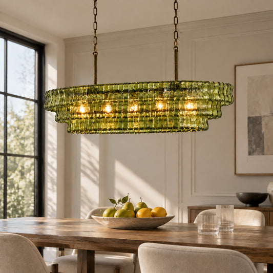 Celestine Vintage Luxury Tiered Glass Chandelier