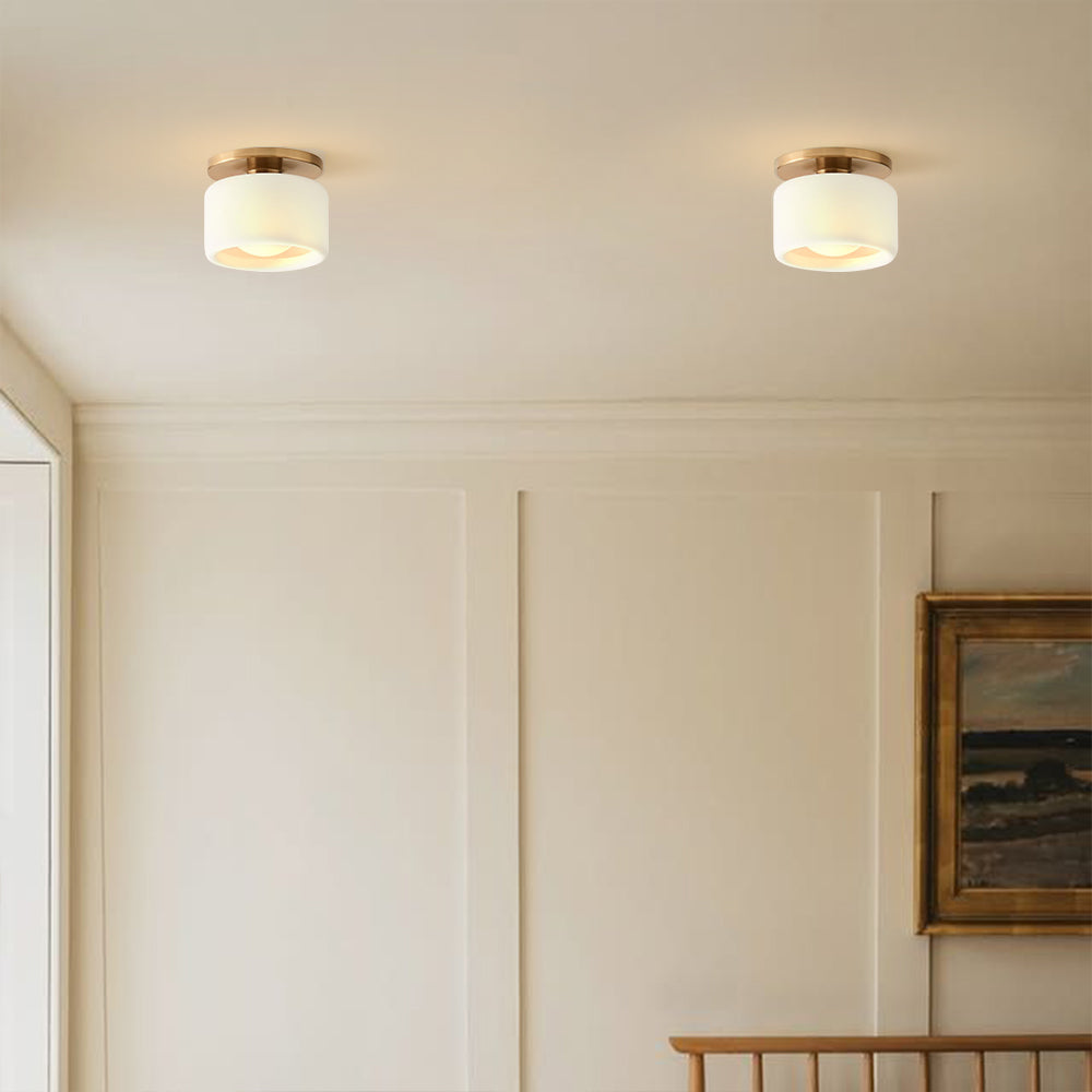 Modern Porcelain Semi Flush Mount Ceiling Light