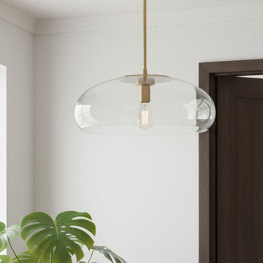 Brizo Modern Round Clear Glass Pendant Light