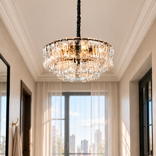 Celestine Vintage Luxury Tiered Glass Chandelier
