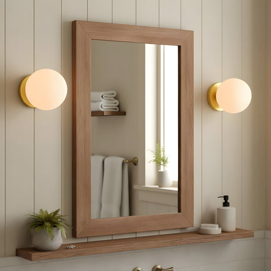 Silenus Mid-Century Modern Opal Glass Globe Wall Sconce