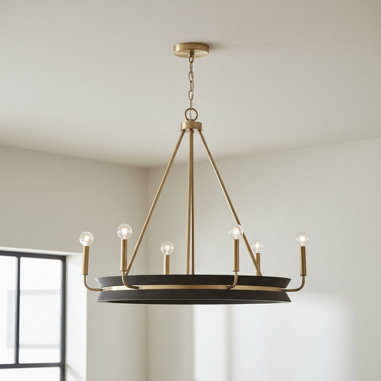 Virelle Modern 6-Light Wagon Wheel Chandelier