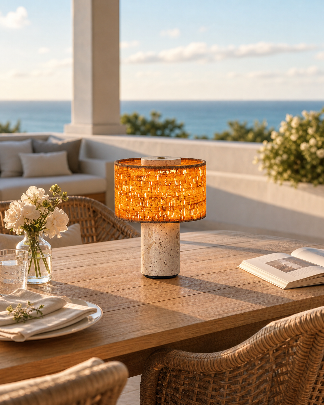 Alfresco dining at sunset