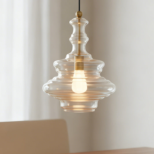 Taran Industrial Art Geometric Glass Pendant Light