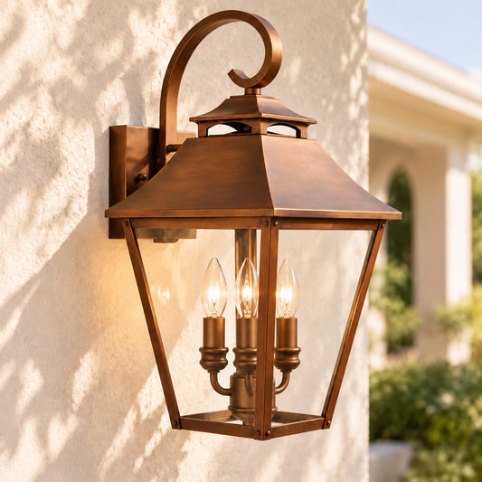 Kynon Classic Lantern Stainless Steel Wall Light