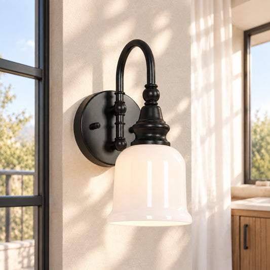 Gorlas Modern Dimmable Bell Glass Wall Sconce