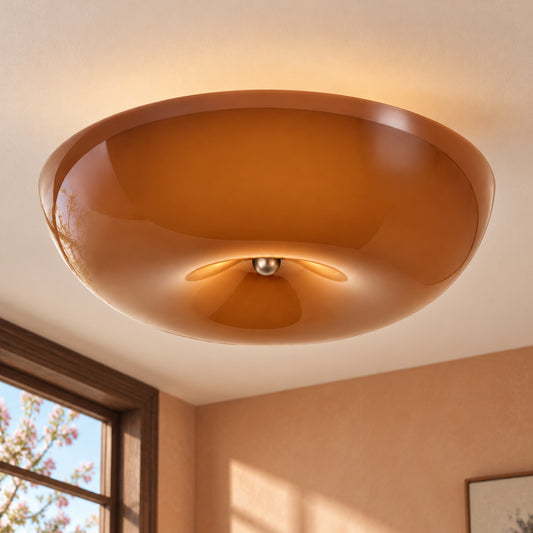 Peredur Vintage Polished Glass Round Ceiling Light