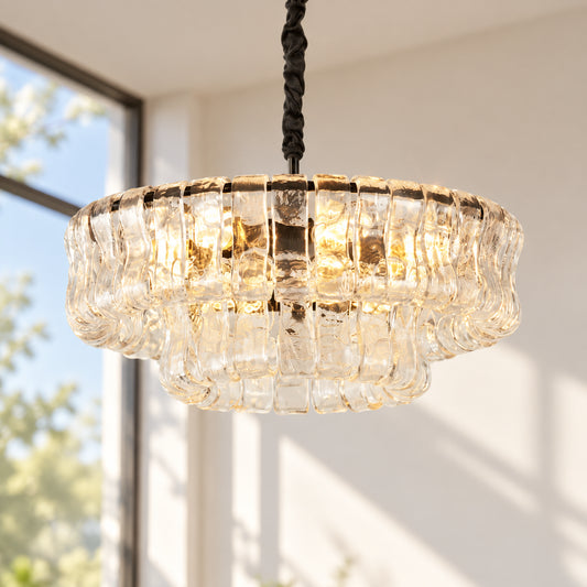 Celestine Vintage Luxury Tiered Glass Chandelier