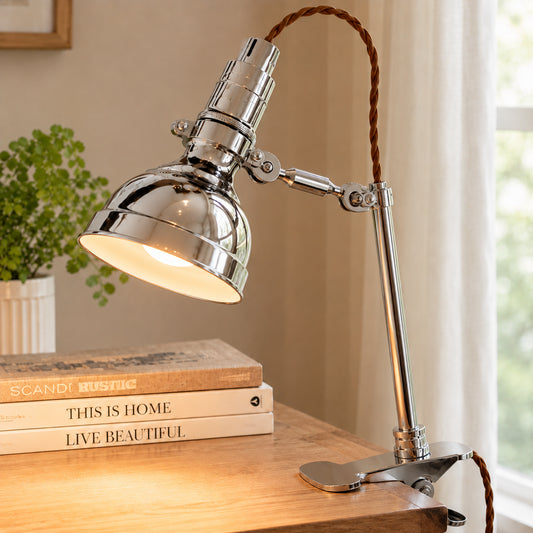 Pryth  Industrial Adjustable Metal Dome Table Light