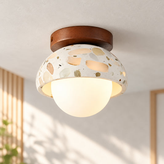 Fiacha Wabi Sabi Terrazzo Dome Ceiling Light