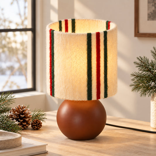 Rynah Christmas Cozy Felt Cylinder Table Light