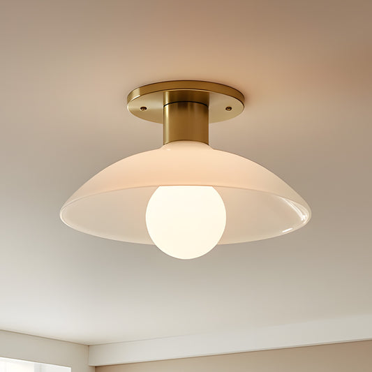 Celestine Minimalist Scandinavian Glass Flush Mount Light