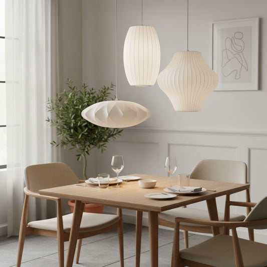 Hana Modern Fabric Lantern Pendant Light