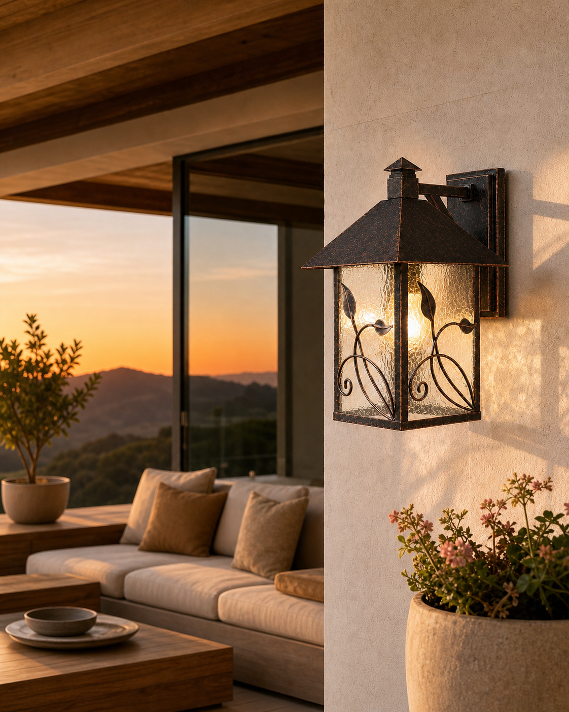 Outdoor sunset lounge