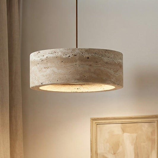 Kairi Natural Travertine Vintage Cream Pendant Light