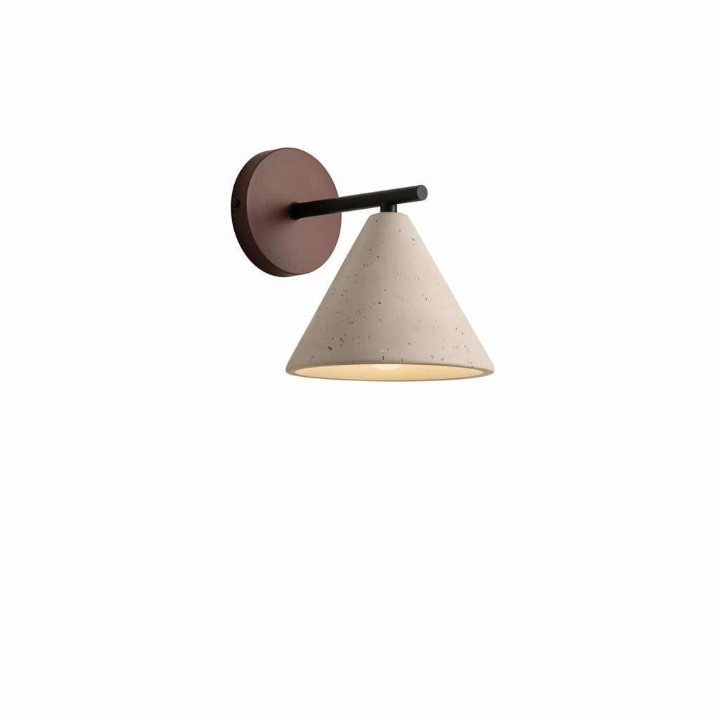 Lachlan Minimalist Travertine Stone Cone Wall Sconce | LuciaLiving