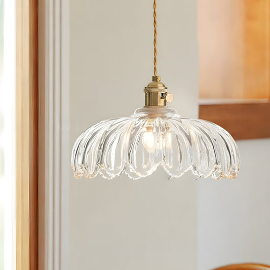 Typhon Retro Pastoral Glass Flower Pendant Light