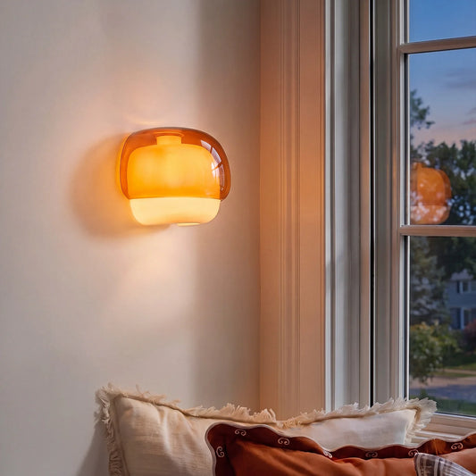 Sanae Modern Colorful Glass Shade Wall Sconce