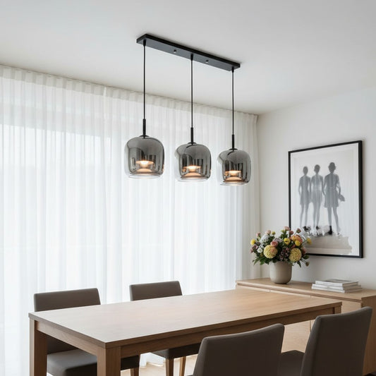 Freja Modern Smoky Glass Pendant Light