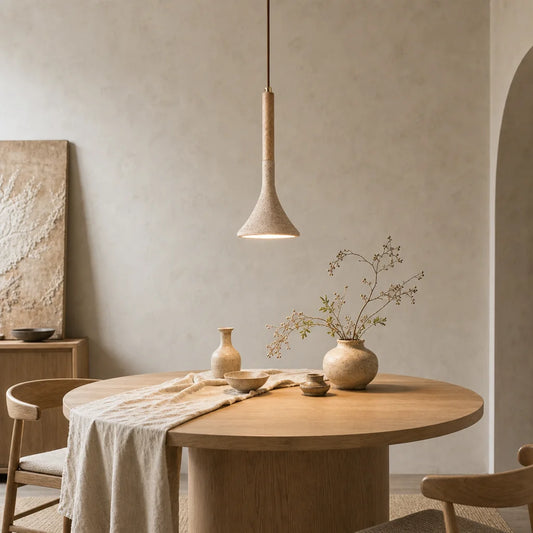 Adeline Natural Stone Travertine Pendant Light