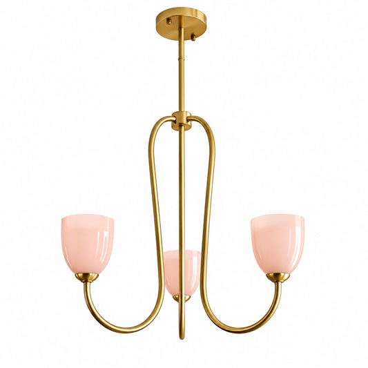 Agnes Multi Head Tulip Glass Chandelier