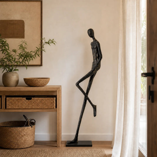 Alberto Modern Abstract Wall Lean Human Floor Sculpture