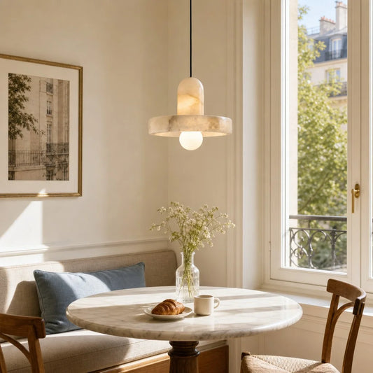 Alina Modern Alabaster Ring Pendant Light