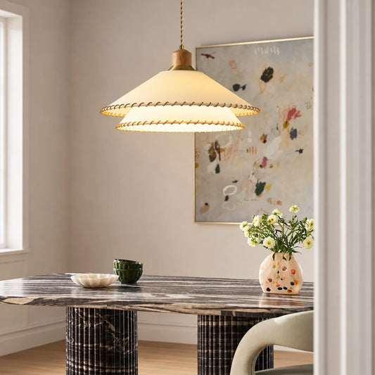 Amabel Stitched Fabric Pendant Light