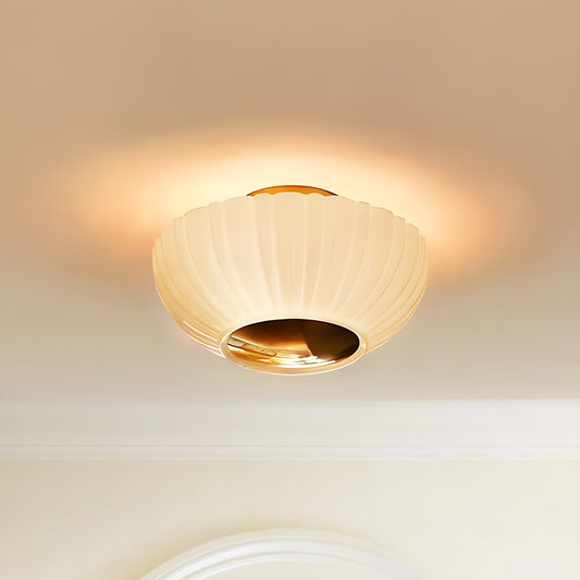 Amaris Modern Milk Glass Flush Ceiling Light