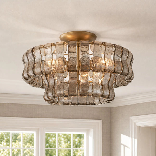 Anew Italian Glass Flush Mount