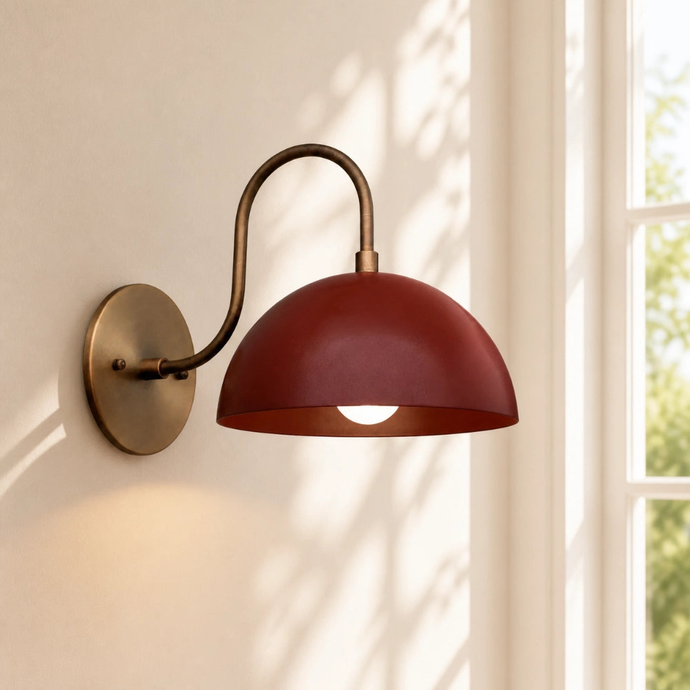 Antique Brass Arm Dome Shade Wall Sconce sku5.webp__PID:64e5d733-9005-4a53-861a-4ac7ec7b4853