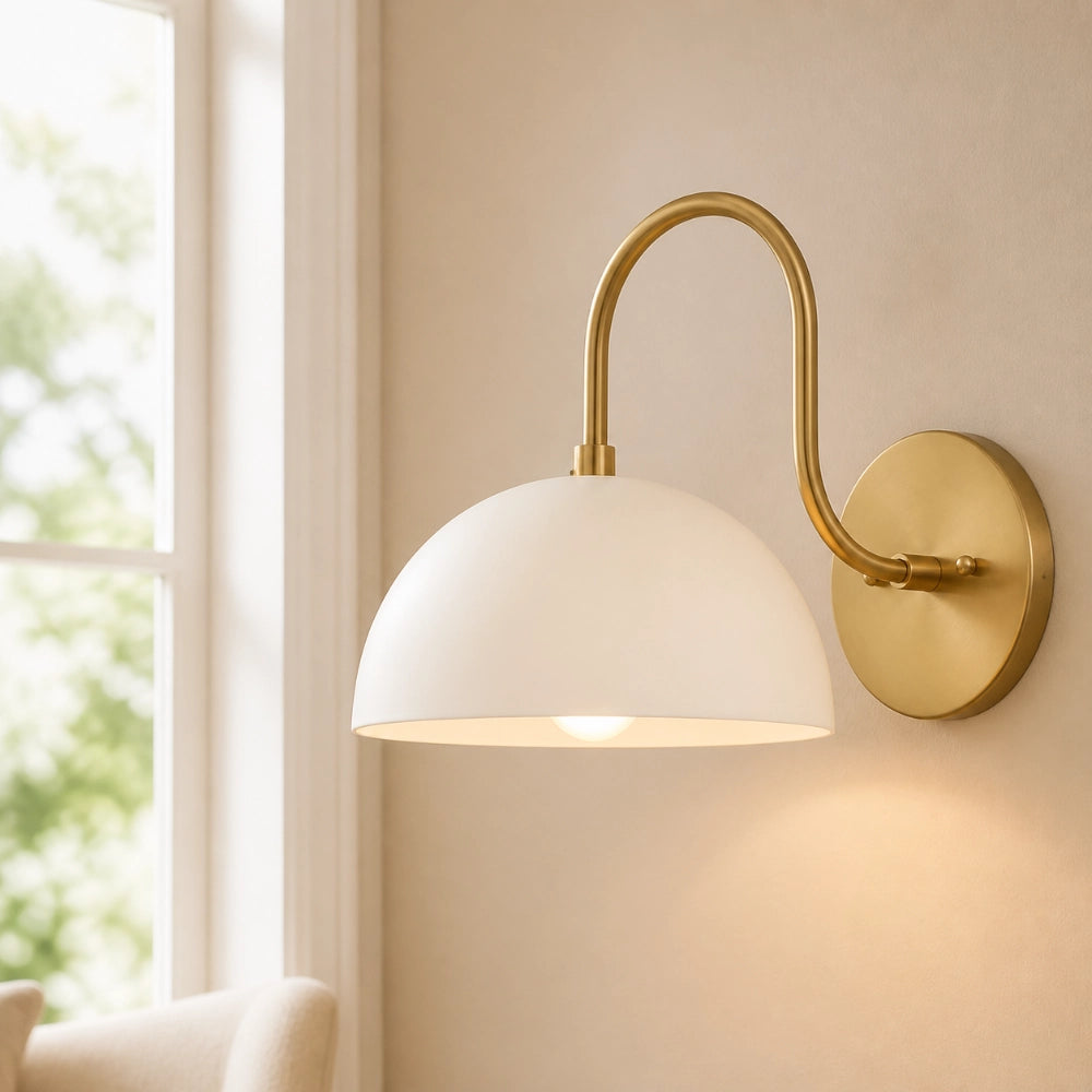 Antique Brass Arm Dome Shade Wall Sconce sku6.webp__PID:e5d73390-051a-43c6-9a4a-c7ec7b4853c7