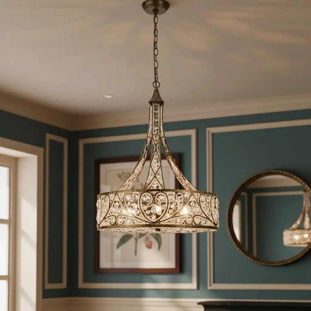 Arden Luxury 6-Light Crystal Drum Chandelier