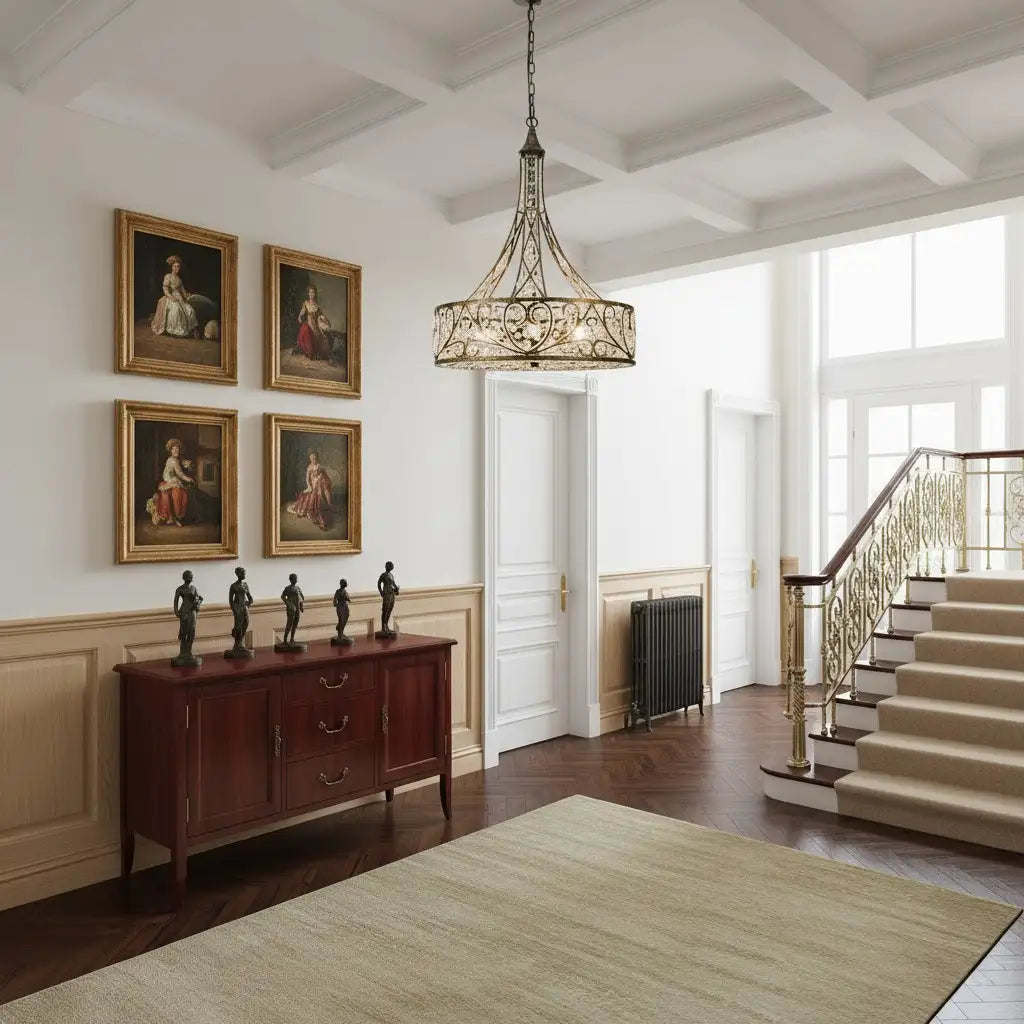 Arden Luxury 6-Light Crystal Drum Chandelier