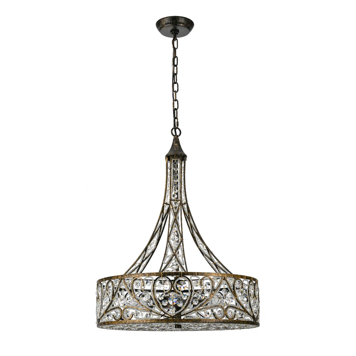 Arden Luxury 6-Light Crystal Drum Chandelier